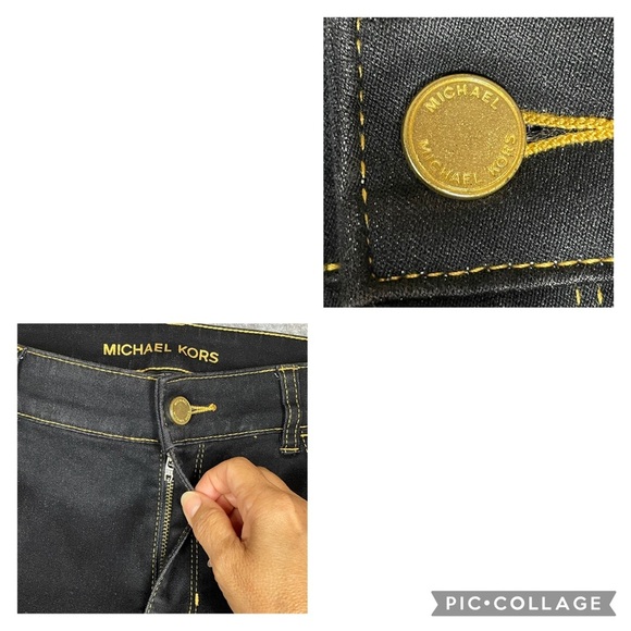 Michael Kors Dark Blue/Black Boot Cut Dressy Casual Closet Staple Jeans - Sz 8 - Picture 6 of 15